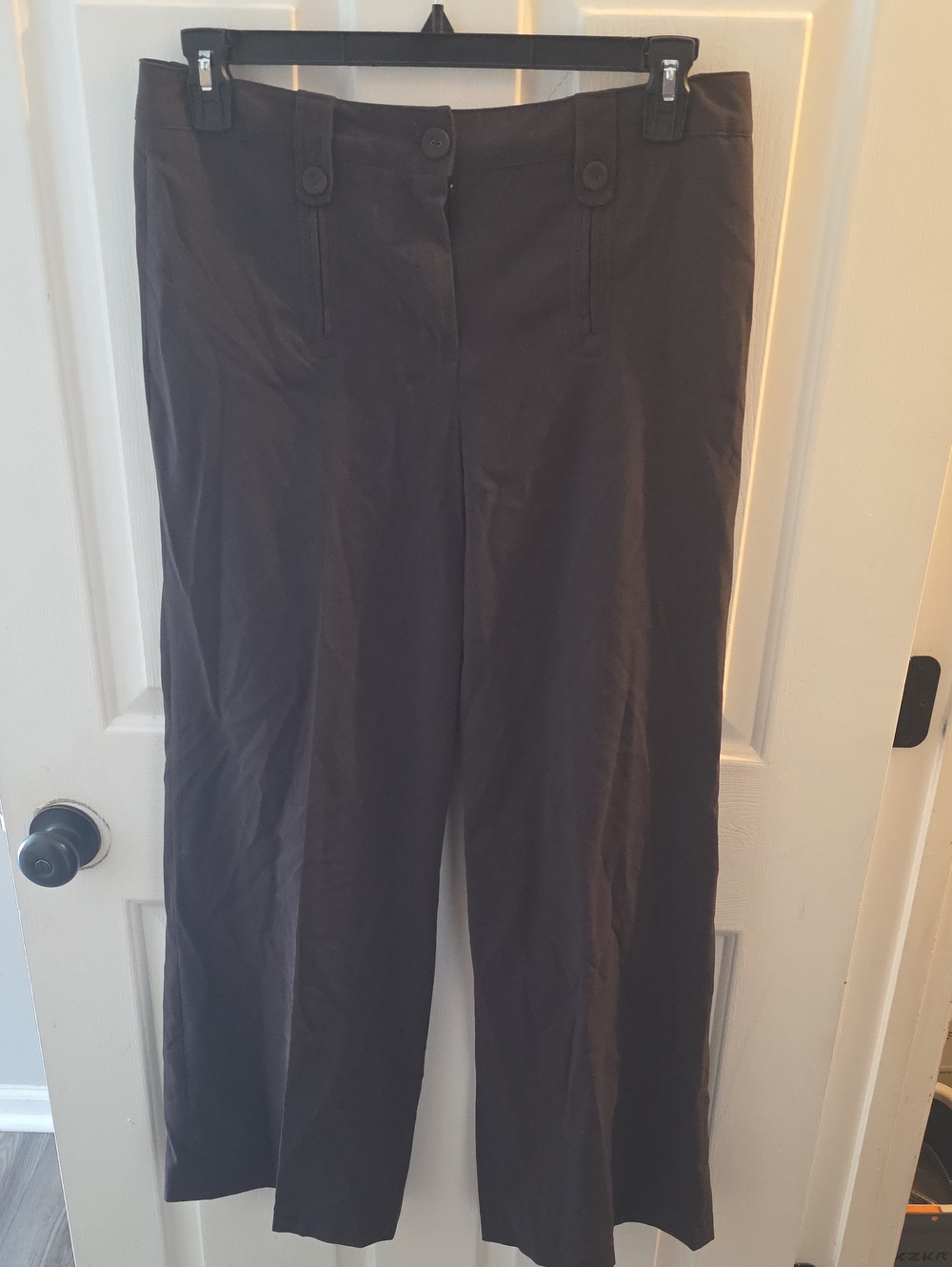 Larry Levine Wide-Leg Pants in Brown